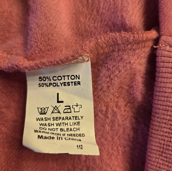 Oversized Hooded Sweatshirt, Rose Pink, Large - Picture 6 of 10